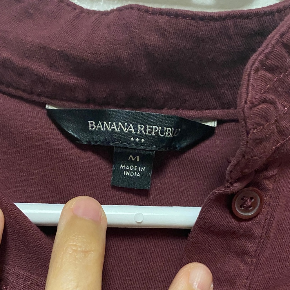 Banana Republic Maroon Button-Down Shirt